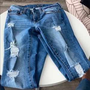 Denim ripped jeans